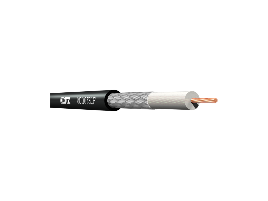 HDSDI HighFlex 0.75L/3.2AF Ø5 mm 12G Eca 75 ohm musta video koaksiaalikaapeli PUR K500     