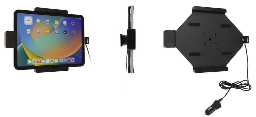 Brodit 753339 Active holder with two USB ports and cig-plug adapter lock Apple iPad 10th Gen (A2696, A275