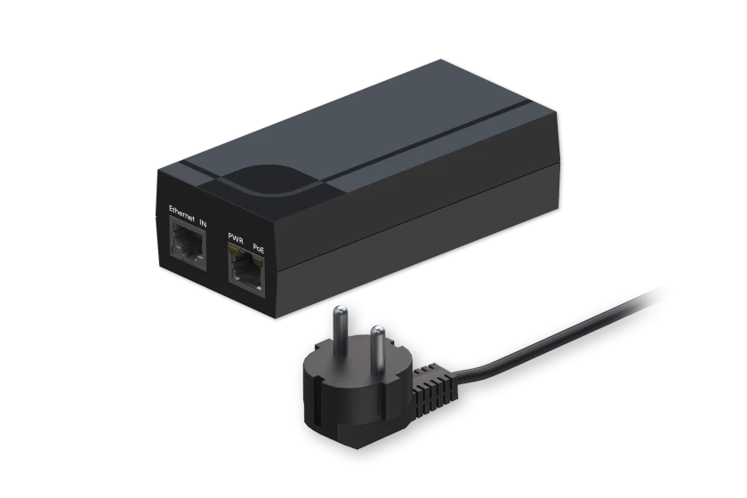 Active PoE Injector, 52 V DC / 0.35 A / 15 W, IEEE 802.3af Support