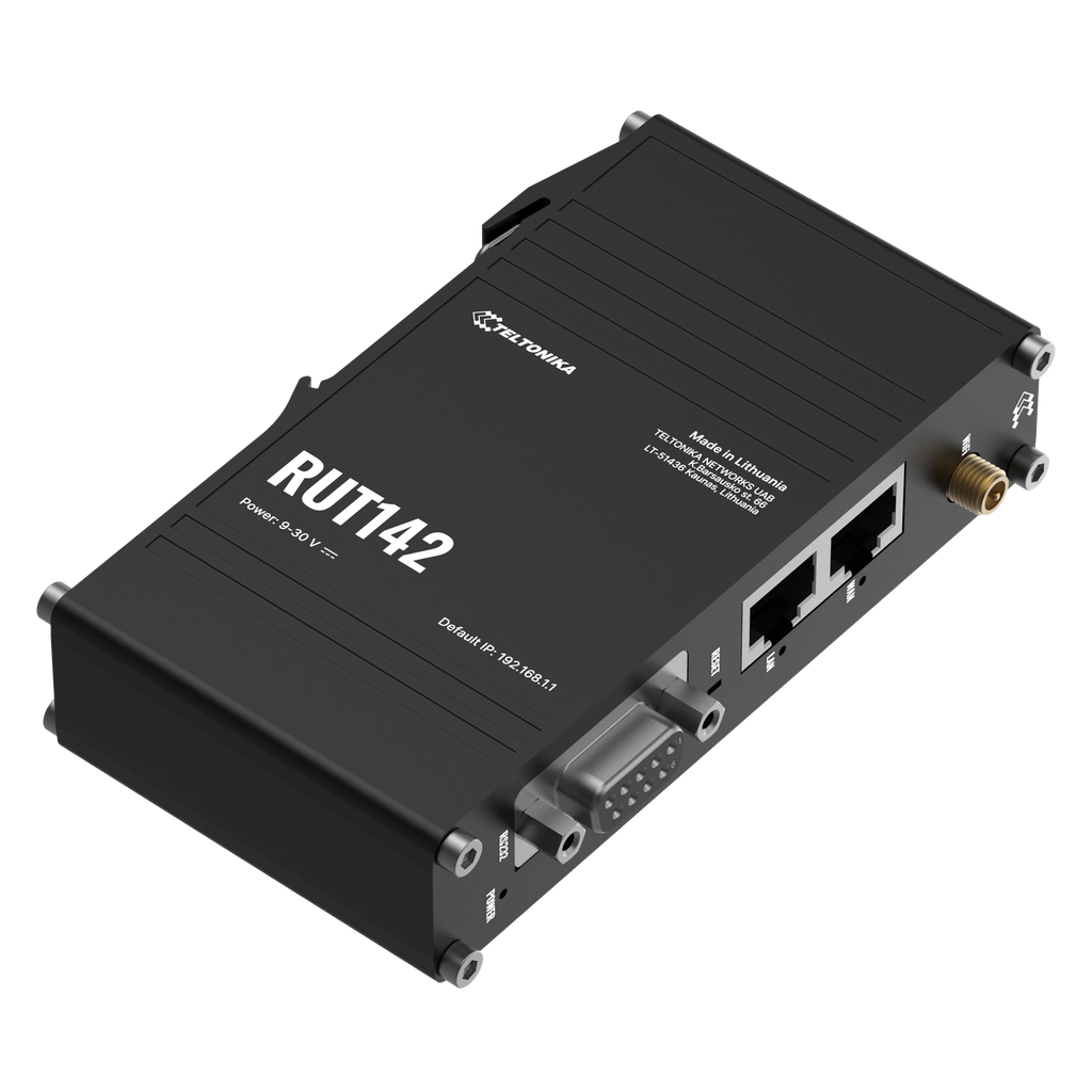 RS232/WiFi4 -industrial router 2×Ethernet 100 Mbit/s RUT142