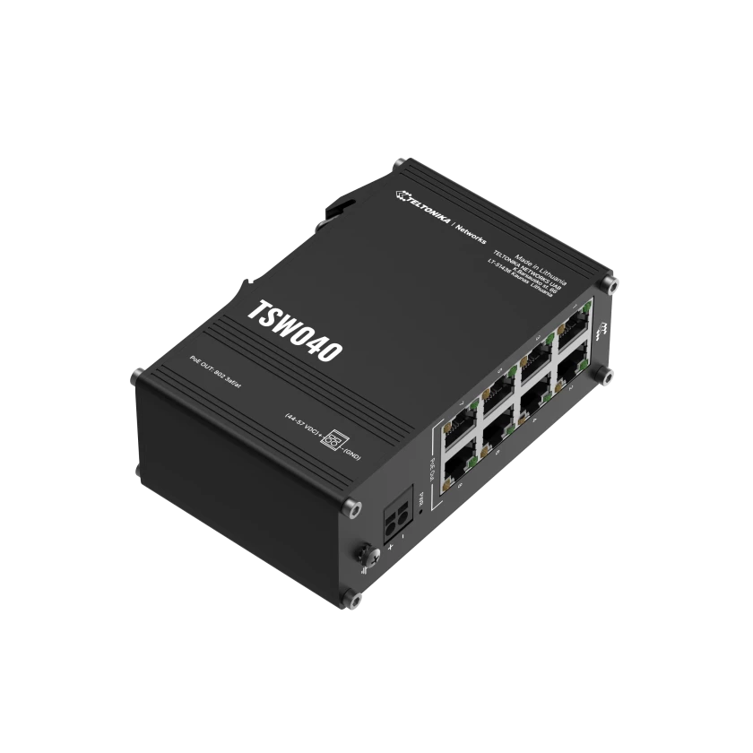 8-port switch 100 PoE+, 802.3af/at, without power supply 30/240 W