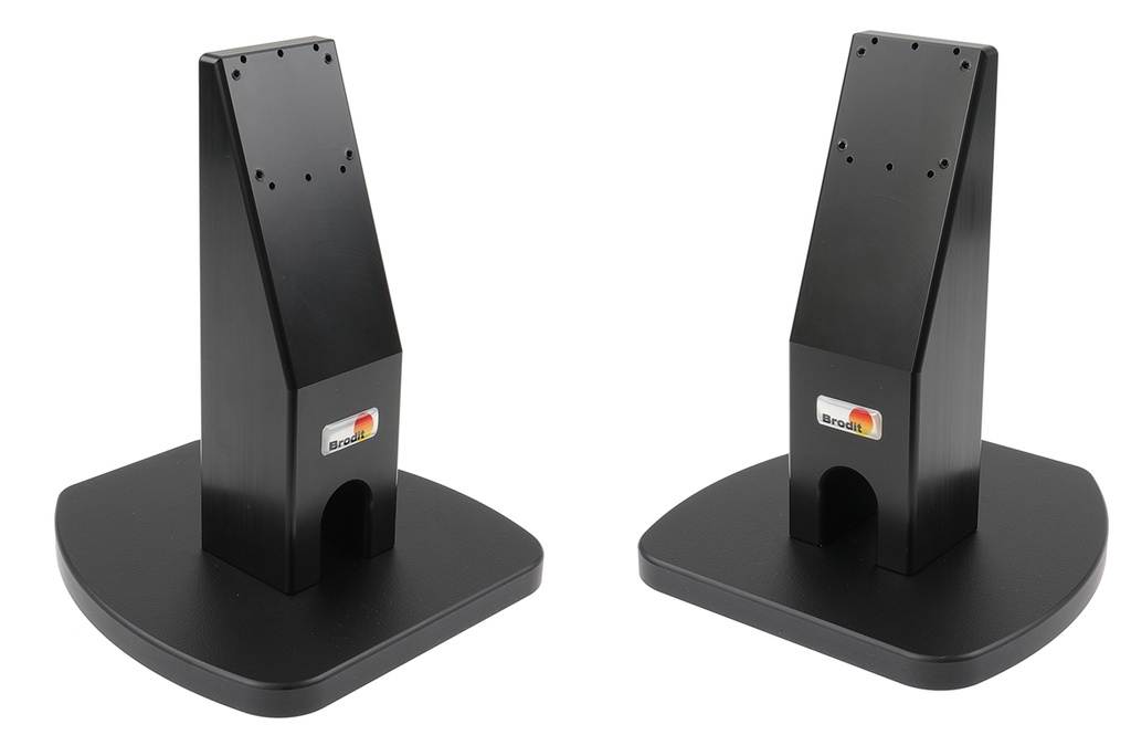 Desktop stand for device holder, heavy base, front plate and pre-drilled holes – Brodit