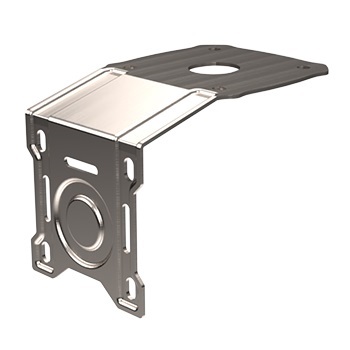 L -Antenna mount for vertical or horizontal tube, fits EPNT-4 for antenna