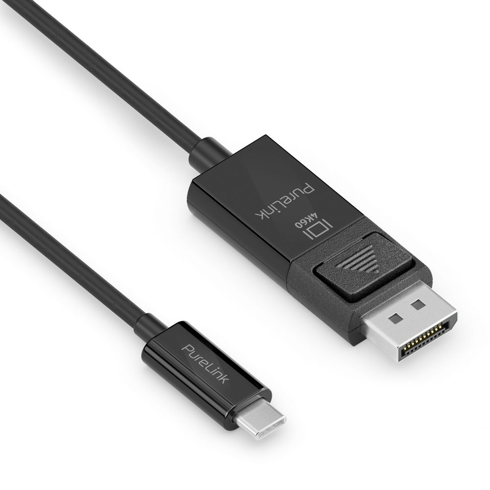 USB-C-male 3.2>DP1.2 USB cable 4K@60 1.0 m black