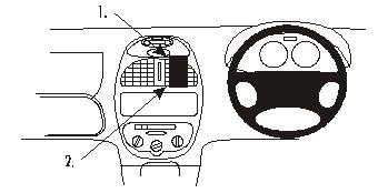 Brodit 652673 ProClip center mount Peugeot 206 99-08 RHD