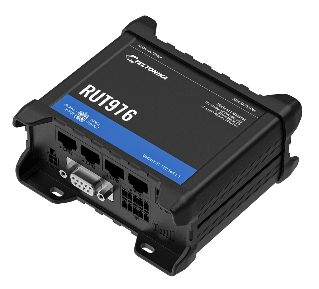 4G/5G-reititin RedCap RS232/485 WiFi4 GPS I/O liitännät  2xSIM eSIM CAT4