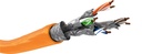 CAT7A-kaapeli 4x2xAWG23/1 CU S/FTP LSZH PiMF Dca oranssi 500 m rulla