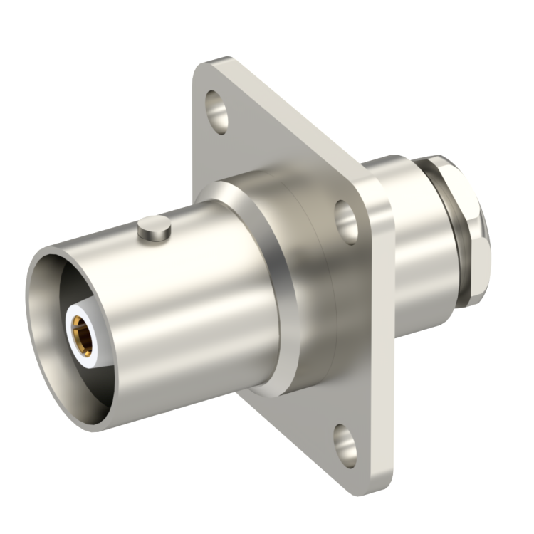 C-type female panel connector flange square RG58/223/400 crimp