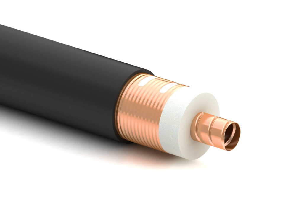 1-5/8" RMC B2ca Ø48 mm 50 ohm FRNC musta vuotava koaksiaalikaapeli GSM/LTE