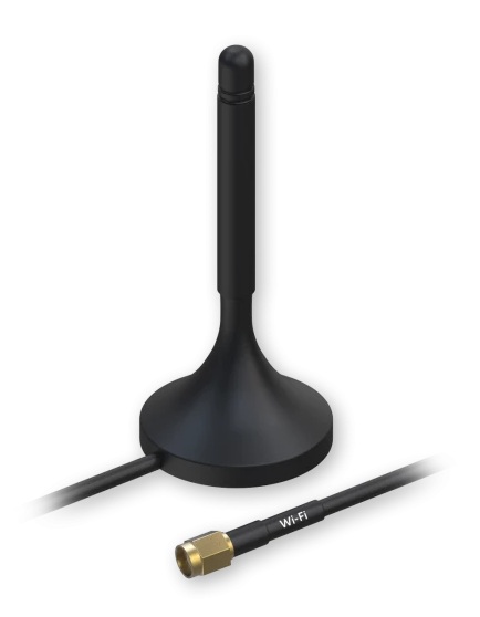 WiFi magnetfotsantenn Teltonika, 2400-2500 MHz, 3 dBi, kabel 1,5 m RG174, RP-SMA-hane kontakt