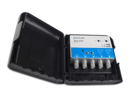 Masthead amplifier FM/DAB/UHFx2 20-32 dB 4 inputs, 24 V, LTE700