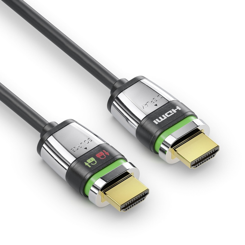 HDMI-välijohto AOC 4K 2.0b lukittava aktiivinen FiberX 18 Gbps LSZH