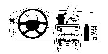 Brodit 853989 ProClip mittfäste Audi S3 2007-2013, A3 2007-2012