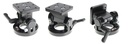 Pedestal mount top with cable routing, 50 × 50 mm mounting plate, 6 pre-drilled holes – Brodit