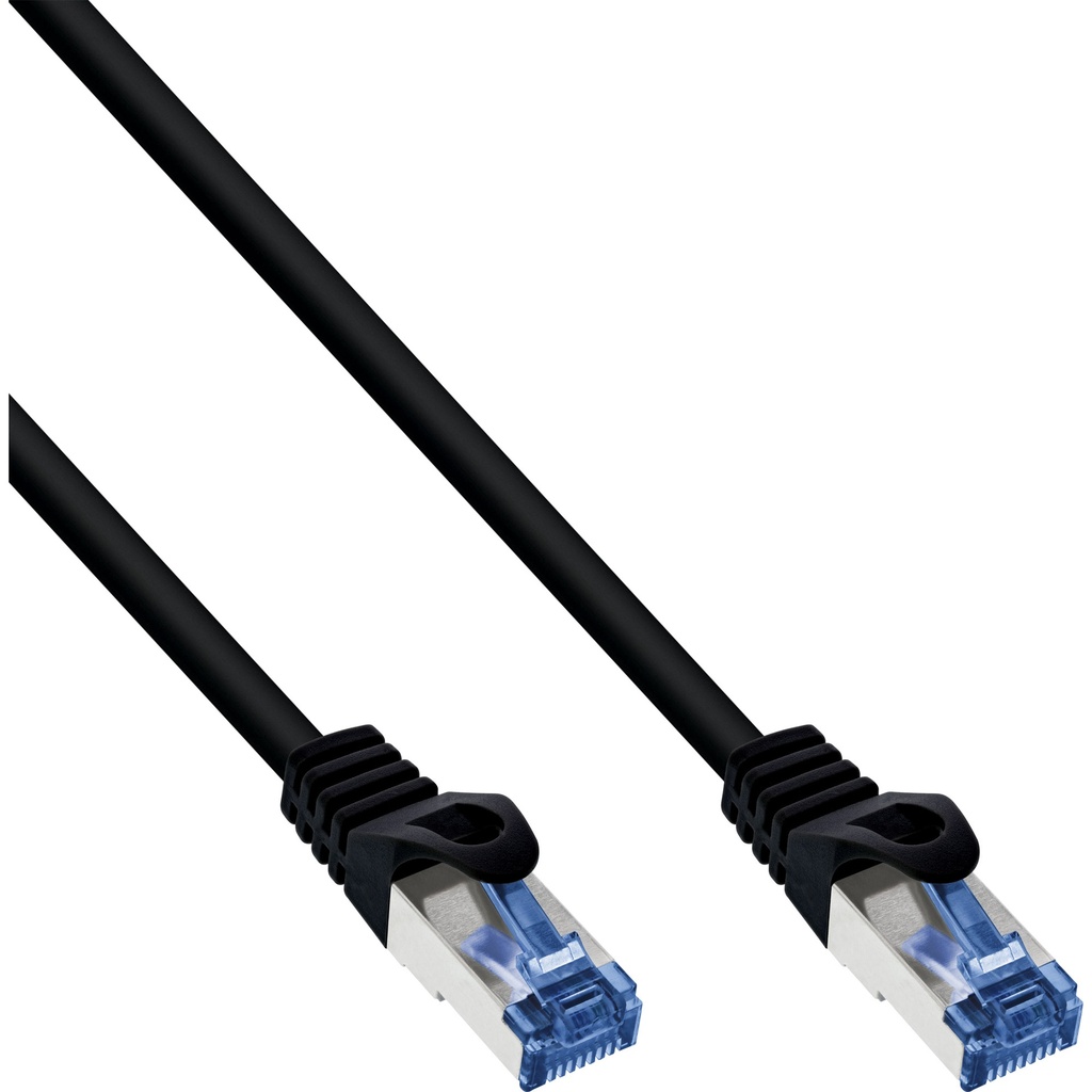 CAT6a-välij ulkokäyttöön S/FTP musta PE LSZH  