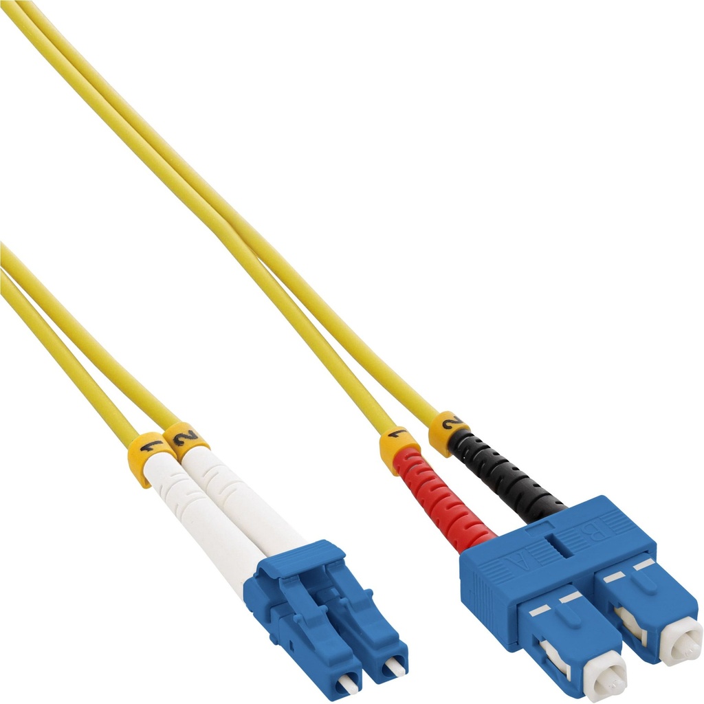fiberoptisk patchkabel SM LC/SC duplex OS2 9/125μm