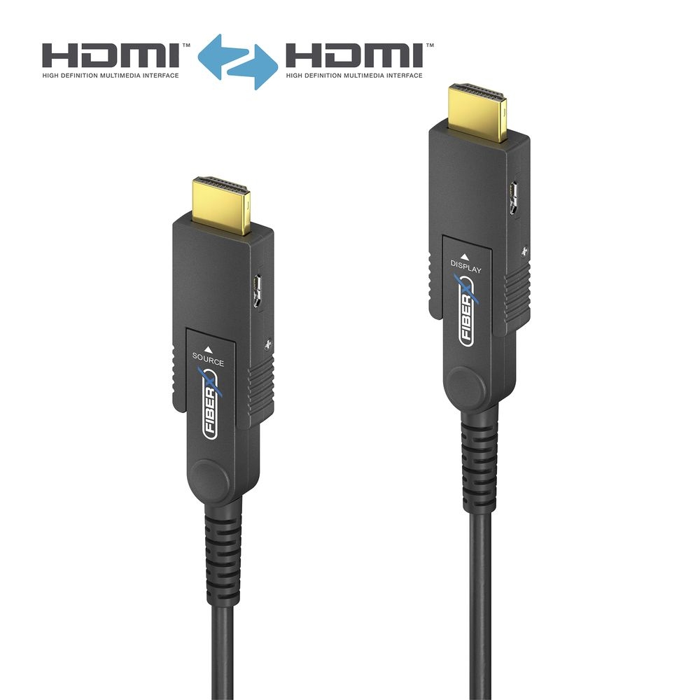 HDMI/Micro-välijohto AOC 2.0b 4K aktiivinen FiberX 18 Gbps