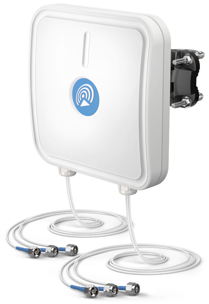 QuSector WiFi6e 120 asteen suunta/sektori antenni 6x6 MiMo 2.4GHz ja 5-7.1 GHz taajuudet 7 dBi vahvistus 70 cm kaapeli RP SMA-uros liitin