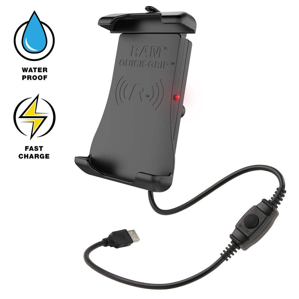 RAM® Quick-Grip™ 15W vedenpitävä langaton latausteline pallolla