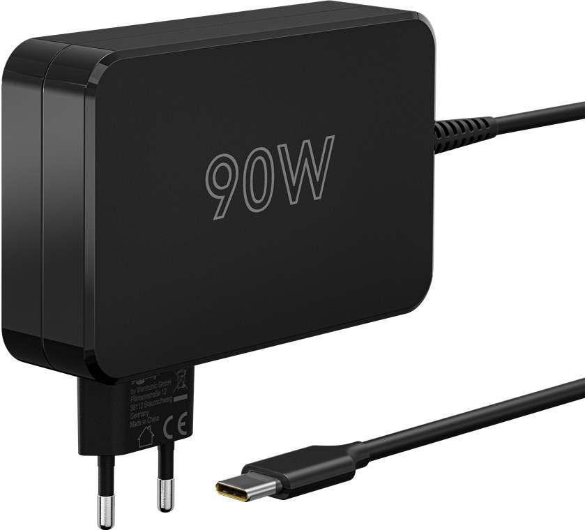 virtalähde USB-C musta 90 W läppäreille ym.