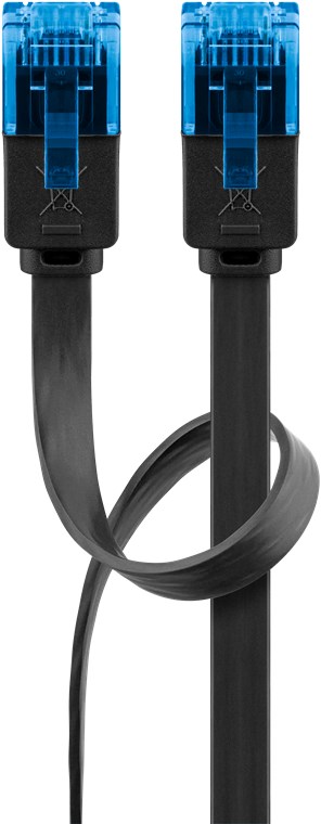 CAT6a-välijohto litteä U/UTP - cu bulk 