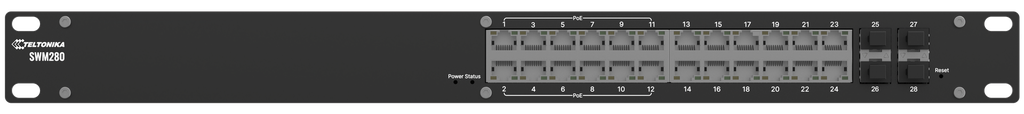24 porttinen kytkin, josta 12 kpl POE+porttia, 4 kpl SFP porttia 