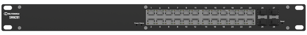 24 porttinen kytkin, 4 kpl SFP porttia