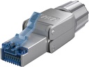 CAT6a STP-shielded RJ45 connector, field-terminable