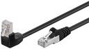 CAT5e 1×90° right-angle F/U TP black CCA bulk