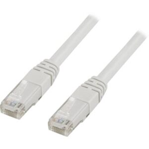 CAT5e-välijohto S/FTP 1,0m harmaa, ristiinkytketty 