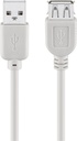 USB 2.0 A-uros/A-naaras harmaa välijohto TK13