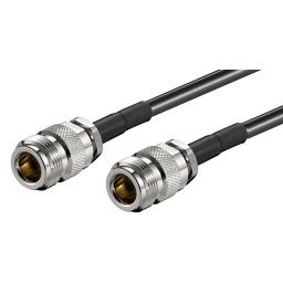 RF-välijohto 50ohm 5m N-naaras/N-naaras LMR400 musta (kopio)