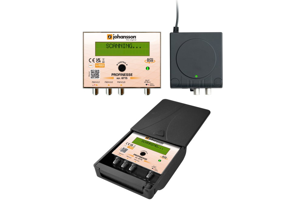 Headend amplifier KIT6715 Profinesse FM/DAB/UHF AGC Autoscan 12 V DC