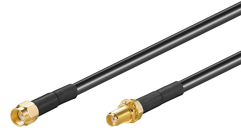 RF-välijohto SMA-naaras/RP SMA-uros HF214