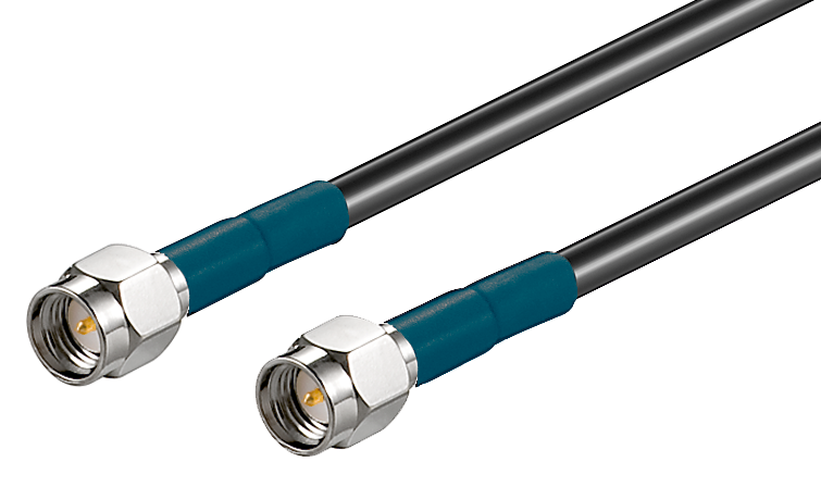 RF-kabel SMA-hane/SMA-hane HF214 blå