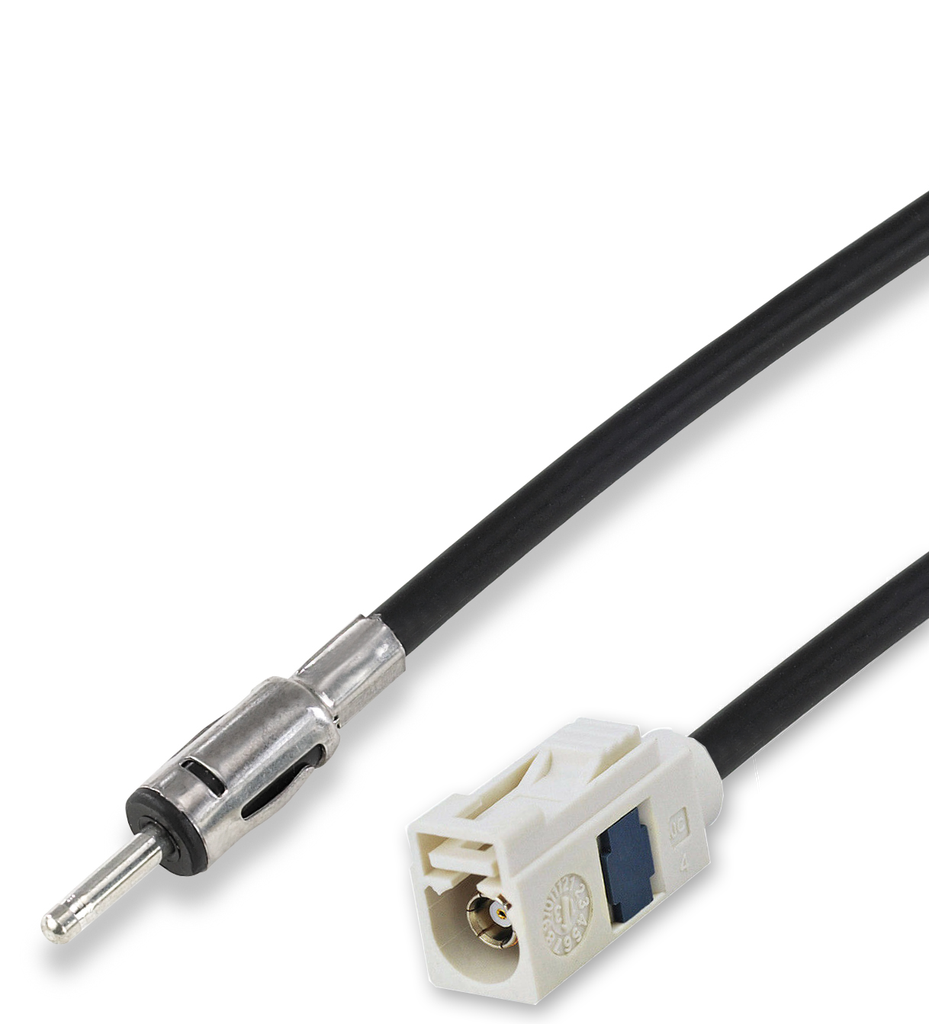 DIN-uros/Fakra-B naaras valkoinen RG58