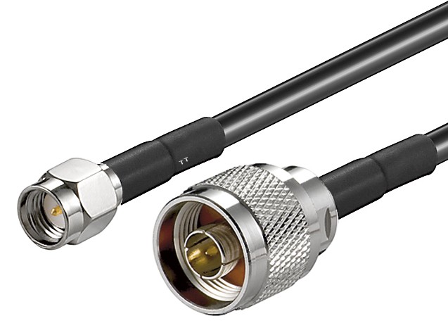 RF-välijohto HF214 SMA-uros/N-uros 