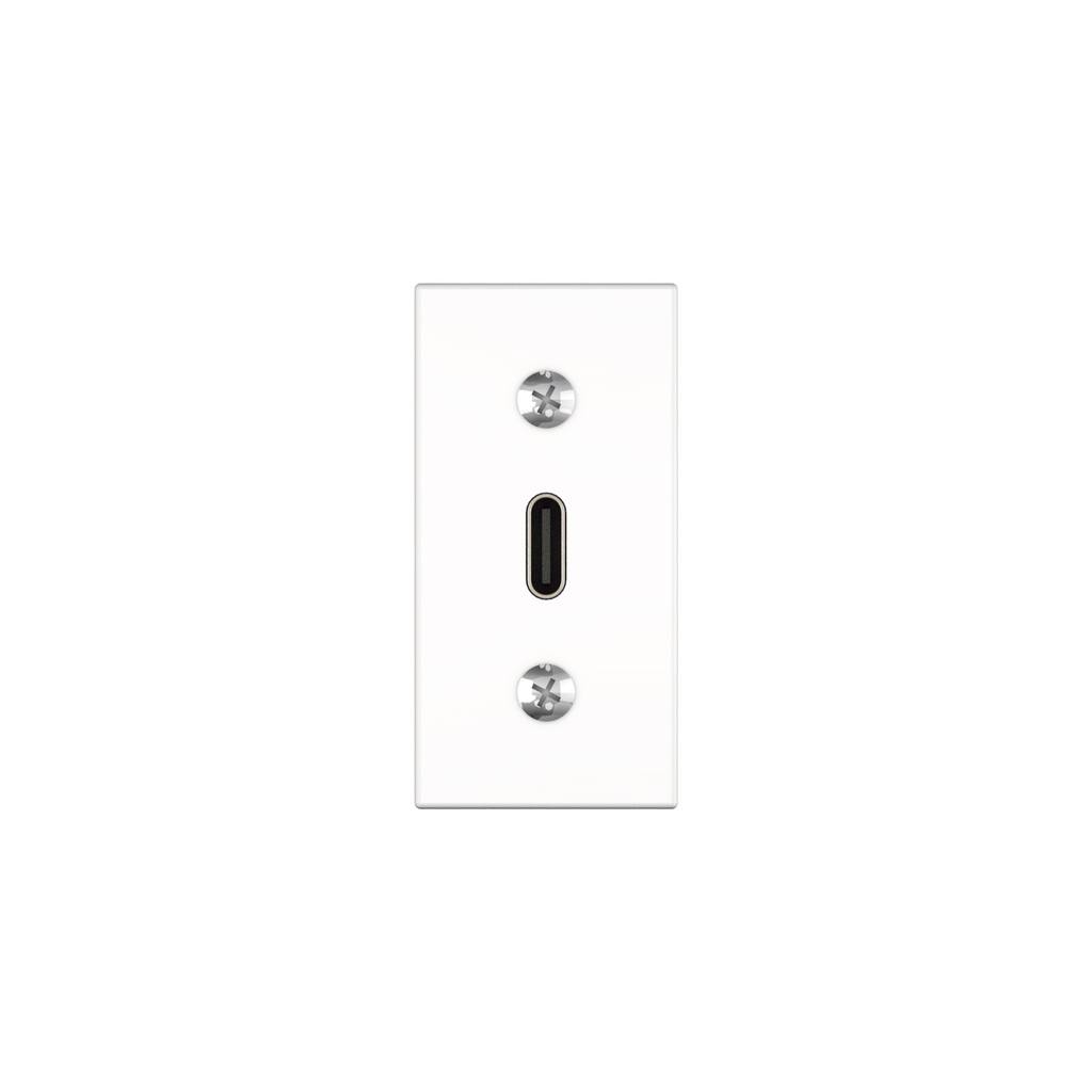KF45 USB-C male/female white ½ size
