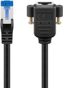 CAT6a S/FTP uros/naaras musta RJ45 CU LSZH naaras runkoliitin