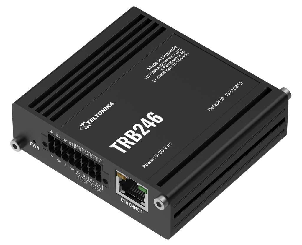 4G-router RS232 RS485 4×I/O 1×Ethernet Cat 4