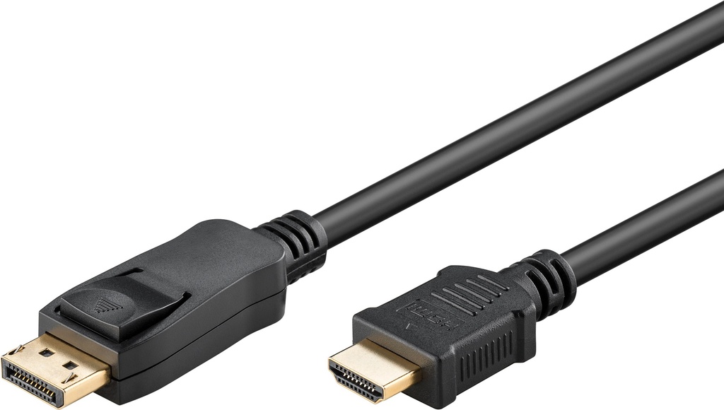 DisplayPort-uros/HDMI-uros välijohto musta 