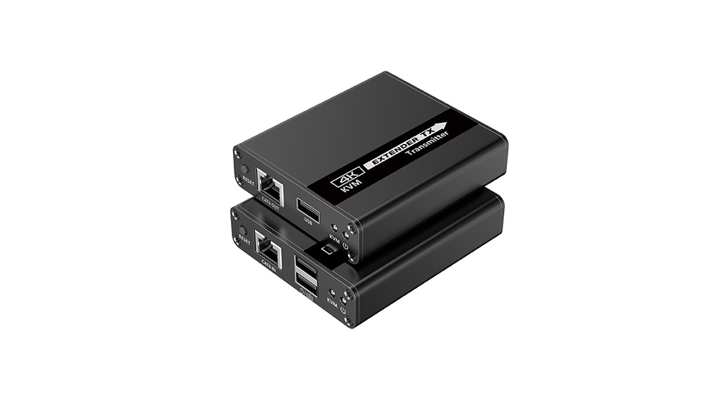 HDMI CAT6-extender USB 2 nätadaptrar KVM 4K@30 Hz 40M Zero-Latency Visually-Lossless