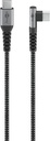 USB C-hane/USB C-hane vinklad Textile Cable with Metal Plugs 90°