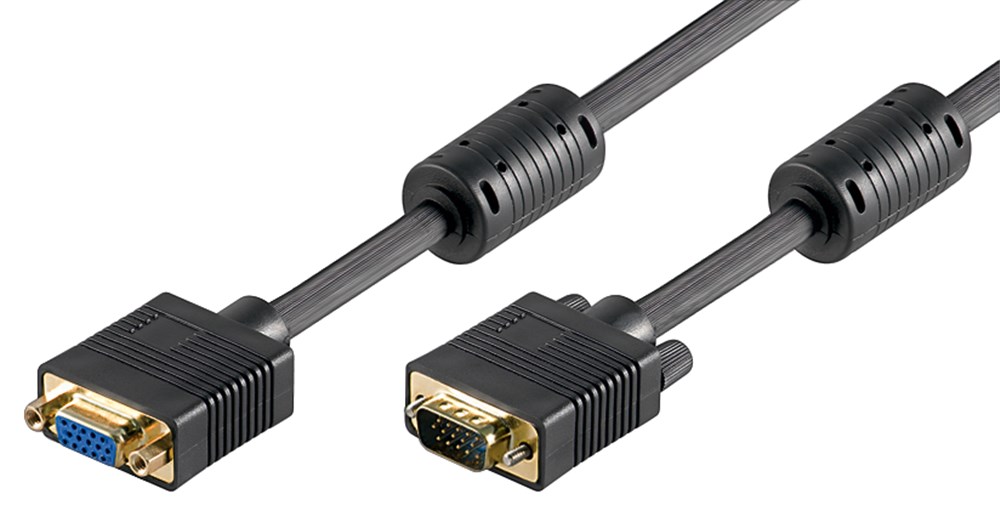 VGA-uros/VGA-naaras (D15-uros) välijohto 75 ohm TK52 