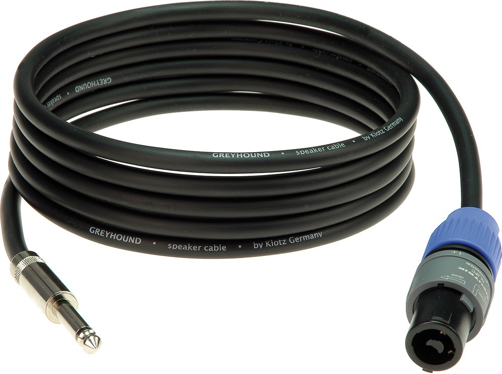 Speakon2/6,3-uros mono musta Greyhound kaiutin Klotz 