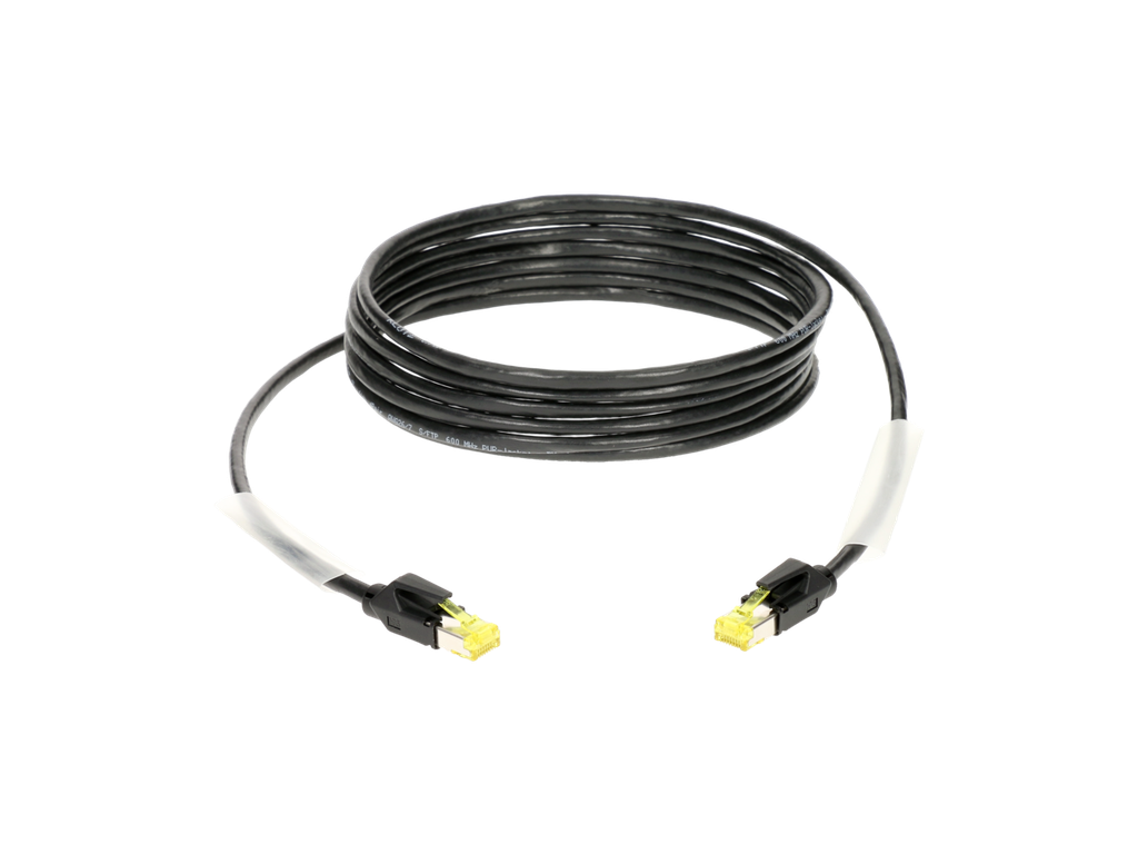 CAT7 S/FTP flex robust musta PUR välijohto