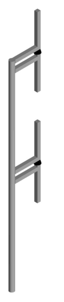 VHF-tukiasema 146-174 MHz 7dBi N-naaras sis. kiinn AETM160-4 vahvistettu antenni