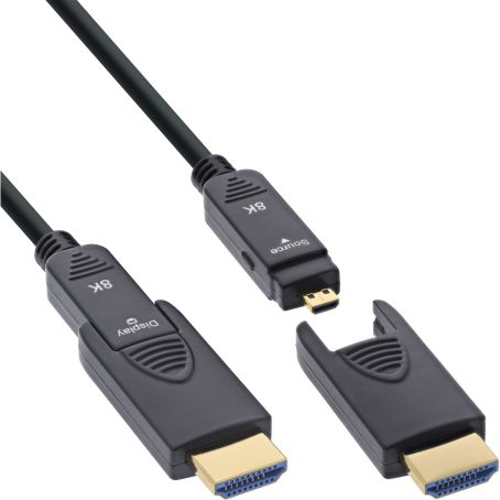HDMI/HDMI-kabel AOC 2.1 8K löstagbara kontakter Micro
