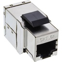 CAT6a-jack STP genomföring Keystone-modul metall