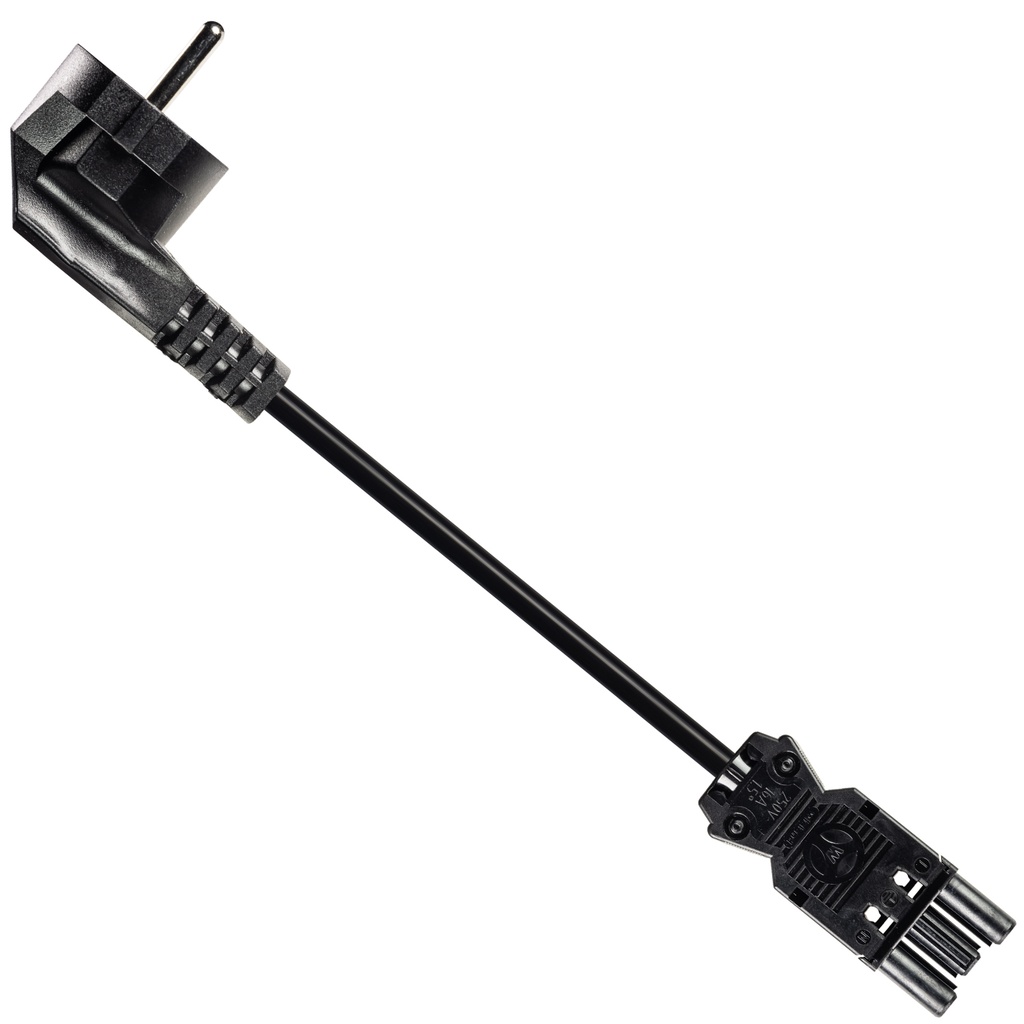 mains power cable Schuko right-angle/Wieland GST18/3